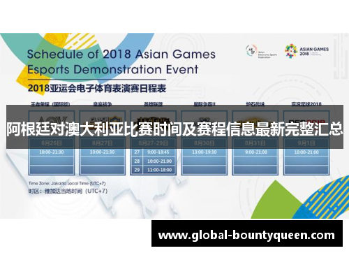 阿根廷对澳大利亚比赛时间及赛程信息最新完整汇总
