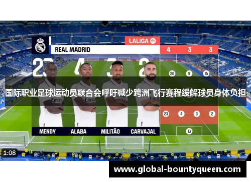 国际职业足球运动员联合会呼吁减少跨洲飞行赛程缓解球员身体负担