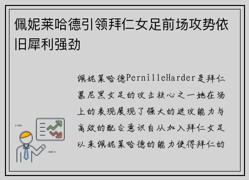 佩妮莱哈德引领拜仁女足前场攻势依旧犀利强劲 佩妮莱哈德引领拜仁女足前场攻势依旧犀利强劲